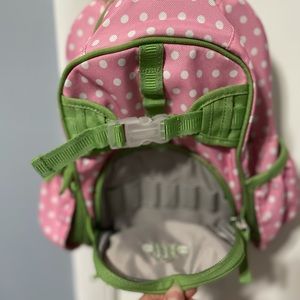 Little girl LL Bean back pack, cute polka dots